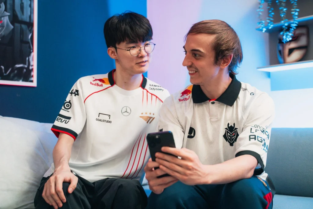Faker and Caps as League of Legends professional players