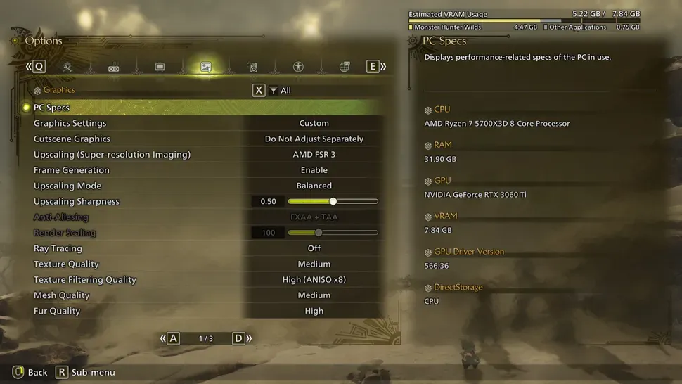 Monster Hunter Wilds graphics settings for higher FPS