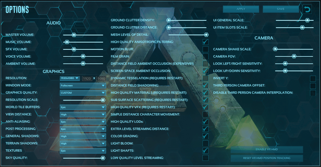 NVIDIA GeForce RTX 2070 for ARK graphics settings